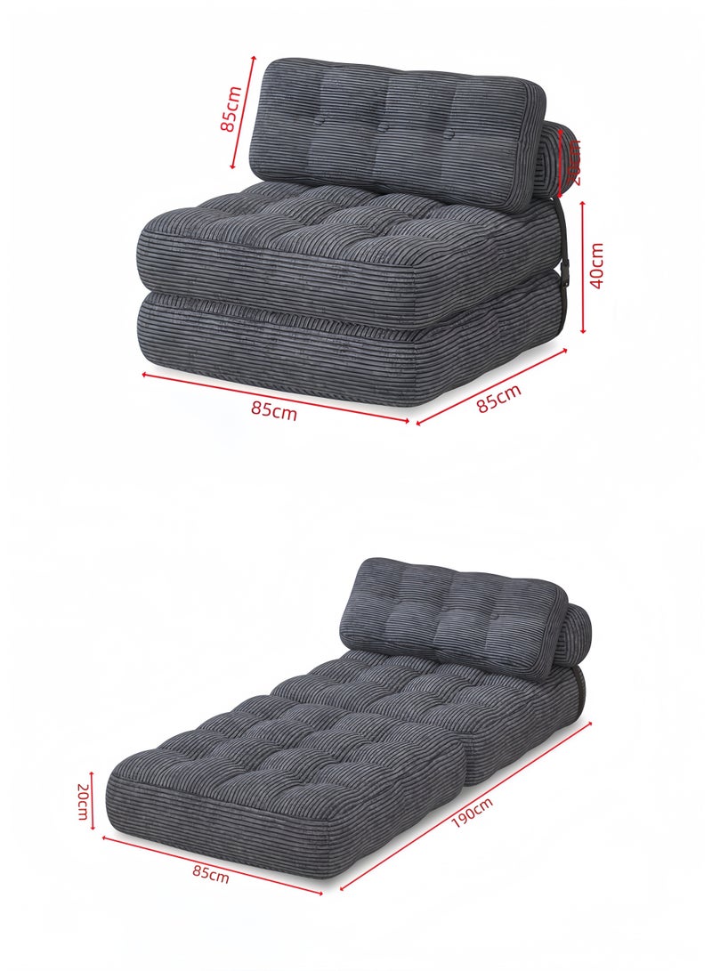 Amoyls Multifunctional Foldable Sofa Bed with Ergonomic Support & Skin-Friendly Corduroy Fabric, Perfect for Living Rooms, Bedrooms, and Guest Spaces - Image 2
